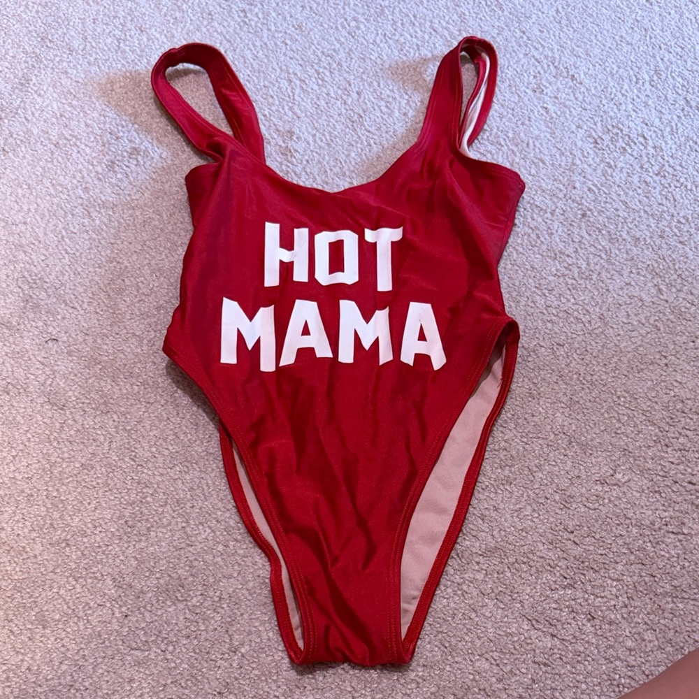 PRIVATE PARTY Red and Pink Swimsuit